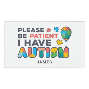Personalisiert habe ich Autismus-ID Namenschild