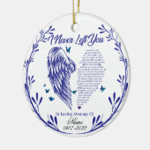Personalisiert habe ich dich nie Verlassen, Angel Keramik Ornament (Links)