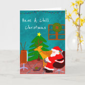 Personalisiert haben Weihnachten vor einer Kröte Karte (Gelbe Blume)