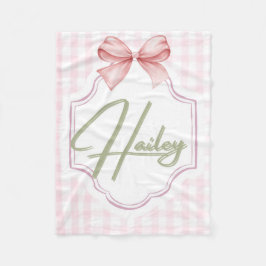 Personalisiert Hailey Baby Girl Kinderzimmer Bow&G Fleecedecke