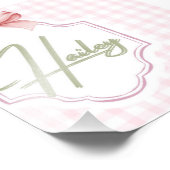 Personalisiert Hailey Baby Girl Kinderzimmer Bow&G Fotodruck (Ecke)