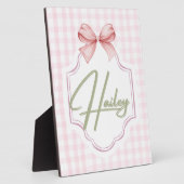 Personalisiert Hailey Baby Girl Kinderzimmer Bow&G Fotoplatte (Seite)