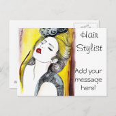 Personalisiert-Hair-Stylist Postkarte (Vorne/Hinten)