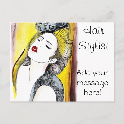Personalisiert-Hair-Stylist Postkarte (Vorderseite)