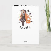 Personalisiert Halloween Anime Girl Karte (Rückseite)