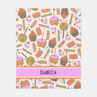 Personalisiert Halloween Candy Retro Groovy Blanke Fleecedecke