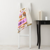 Personalisiert Halloween Candy Retro Groovy Blanke Sherpadecke (Beispiel)