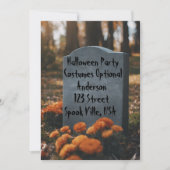 Personalisiert Halloween Gravestone Einladung (Vorderseite)