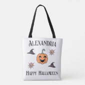 Personalisiert Halloween Niedlich Tasche (Rückseite)