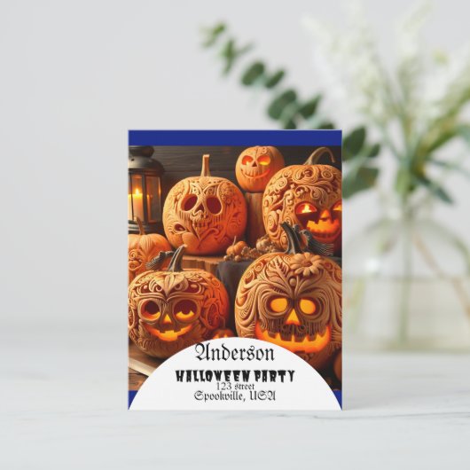 Personalisiert Halloween Postkarte (Stehend Vorderseite)