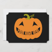 Personalisiert Halloween Pumpkin Einladung (Rückseite)