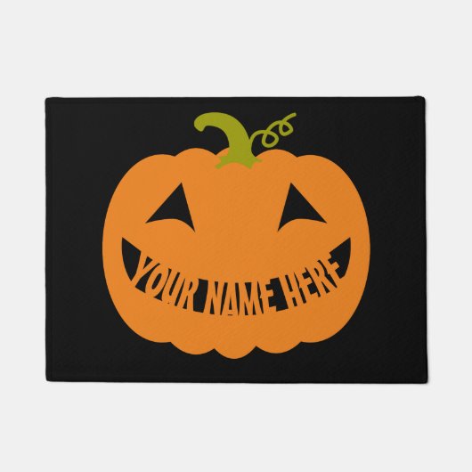 Personalisiert Halloween Pumpkin Fußmatte (Vorderseite)