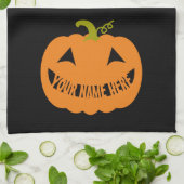 Personalisiert Halloween Pumpkin Küchentuch (Gefaltet)