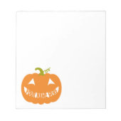 Personalisiert Halloween Pumpkin Notizblock (Vorderseite)