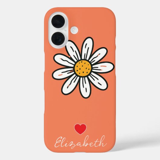 Personalisiert Hand Drop Niedlich Daisy Blütenmass Case-Mate iPhone Hülle (Rückseite)