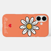 Personalisiert Hand Drop Niedlich Daisy Blütenmass Case-Mate iPhone Hülle (Rückseite (Horizontal))