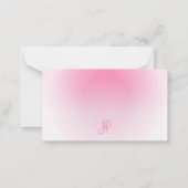 Personalisiert-Hand-Script-Monogramm Mitteilungskarte (Rückseite)