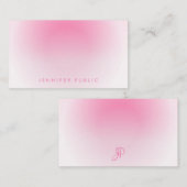 Personalisiert-Hand-Script-Monogramm Mitteilungskarte (Vorne/Hinten)