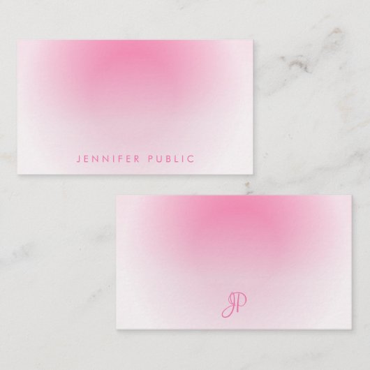 Personalisiert-Hand-Script-Monogramm Mitteilungskarte (Vorne/Hinten)