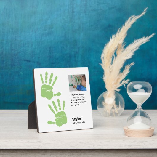 Personalisiert, Handdruck, Foto für Kinder, Name - Fotoplatte (InSitu)