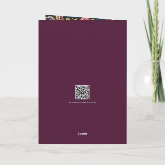 PERSONALISIERT HANDFASTING CARD PAGAN FOLKART FLOR KARTE (Rückseite)