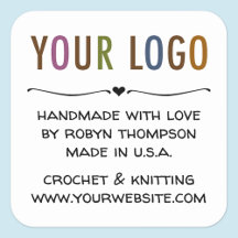 Personalisiert Handgefertigt mit Liebe-Aufklebern 