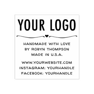 Personalisiert Handgefertigt mit Liebe Gummi Brief Gummistempel