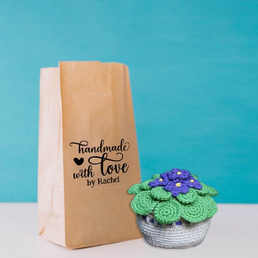 Personalisiert Handgefertigt mit Liebe Gummistempel