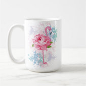 Personalisiert Handgemalt Rosa Flamingo Kaffeetasse (Links)