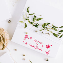 Personalisiert Handmade by Christmas Snowflake Bri Permastempel