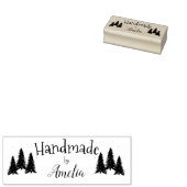 Personalisiert Handmade by Christmas Tree Gummistempel (Stempel)