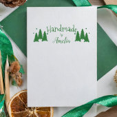 Personalisiert Handmade by Christmas Tree Gummistempel