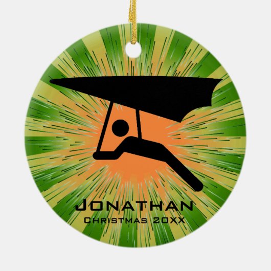 Personalisiert Hang Gliding Ornament (Hinten)