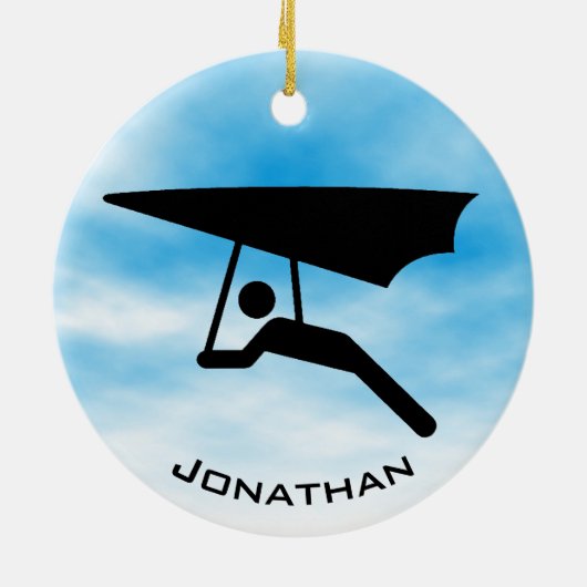 Personalisiert Hang Gliding Ornament (Hinten)