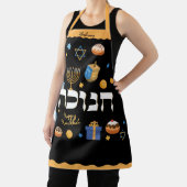 Personalisiert Hanukkah Hebrew Menorah Dreidel Schürze (InSitu)