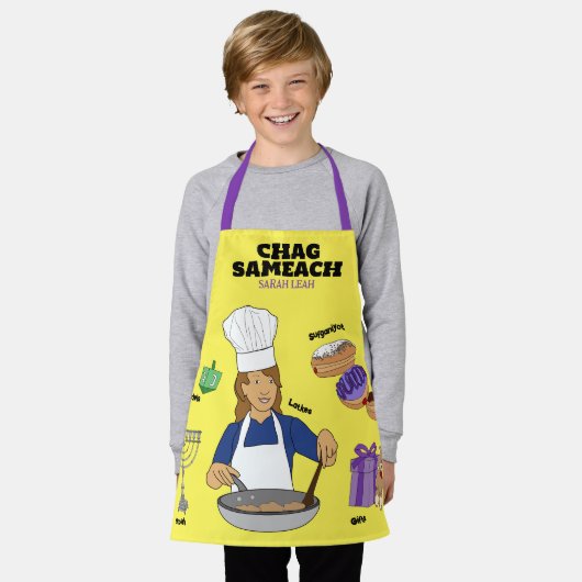 Personalisiert Hanukkah Kids Schürze (Getragen)