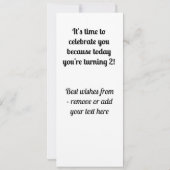 Personalisiert Happy 2. Geburtstag Herzlichen Glüc Karte (Rückseite)