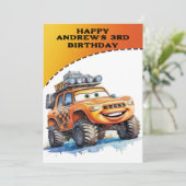 Personalisiert Happy 3. Geburtstagkarte Dankeskarte (Stehend Vorderseite)