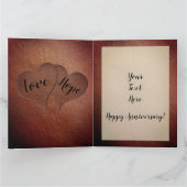 Personalisiert Happy 3. Wedding Anniversary Card Karte (Innenseite)