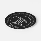 Personalisiert Happy 60. Geburtstagsparty Pappteller (Schrägansicht)
