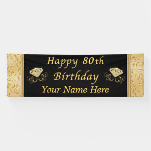Personalisiert Happy 80. Geburtstagsbanner Banner