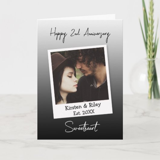 Personalisiert Happy Anniversary Foto Karte (Vorderseite)