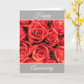 Personalisiert Happy Anniversary Rose Grußkarte Karte (Gelbe Blume)