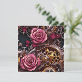 Personalisiert Happy Anniversary Steampunk Foto Karte (Stehend Vorderseite)