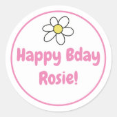Personalisiert Happy Bday Sticker (Vorderseite)