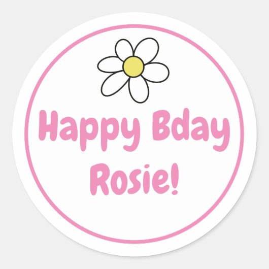 Personalisiert Happy Bday Sticker (Vorderseite)