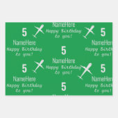 Personalisiert Happy Birthday Airplane Irish Green Geschenkpapier Set (Vorderseite)