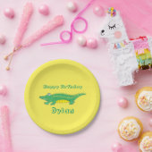 Personalisiert Happy Birthday Alligator Crocodile Pappteller (Party)