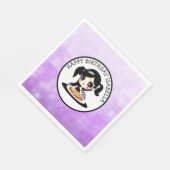 Personalisiert Happy Birthday Anime Girl Pizza Par Serviette (Ecke)