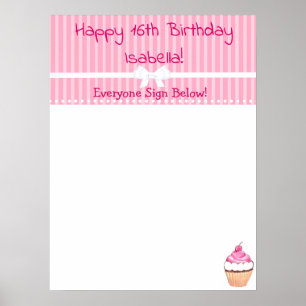 Personalisiert Happy Birthday Autographs Poster